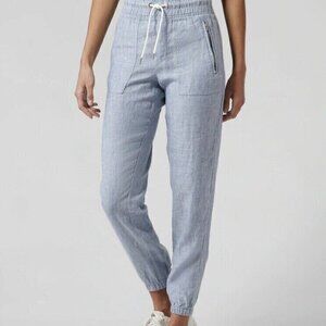 Athleta Blue Chambray Cabo Linen Jogger‎ Pants